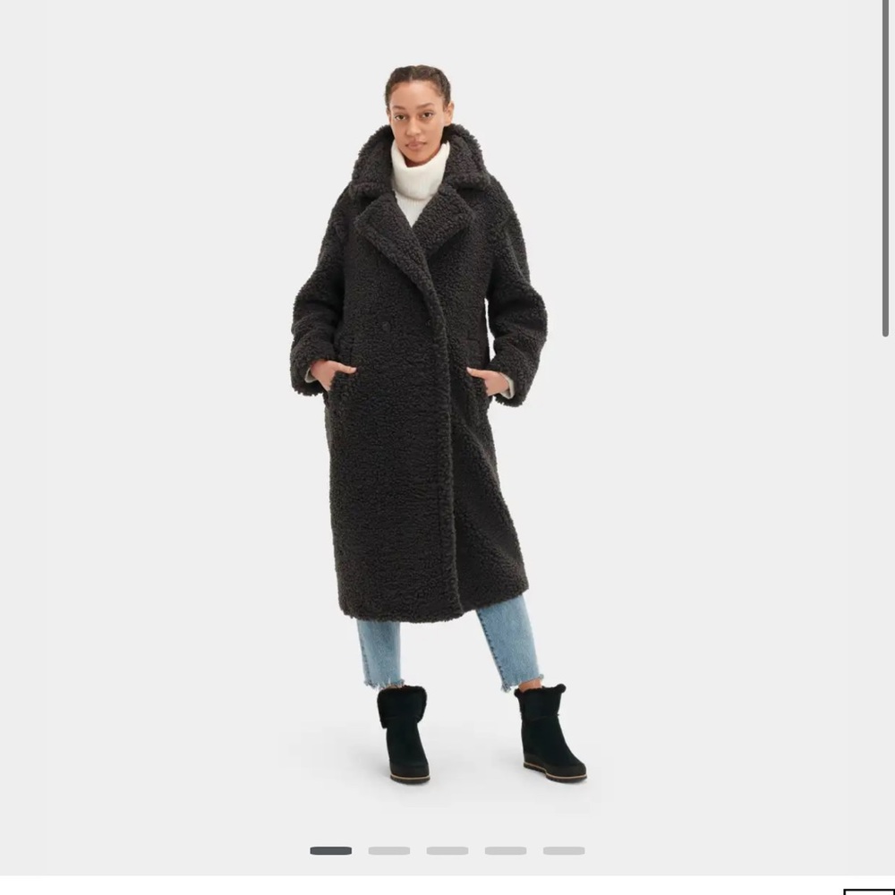 NWT UGG gertrude long teddy coat jacket